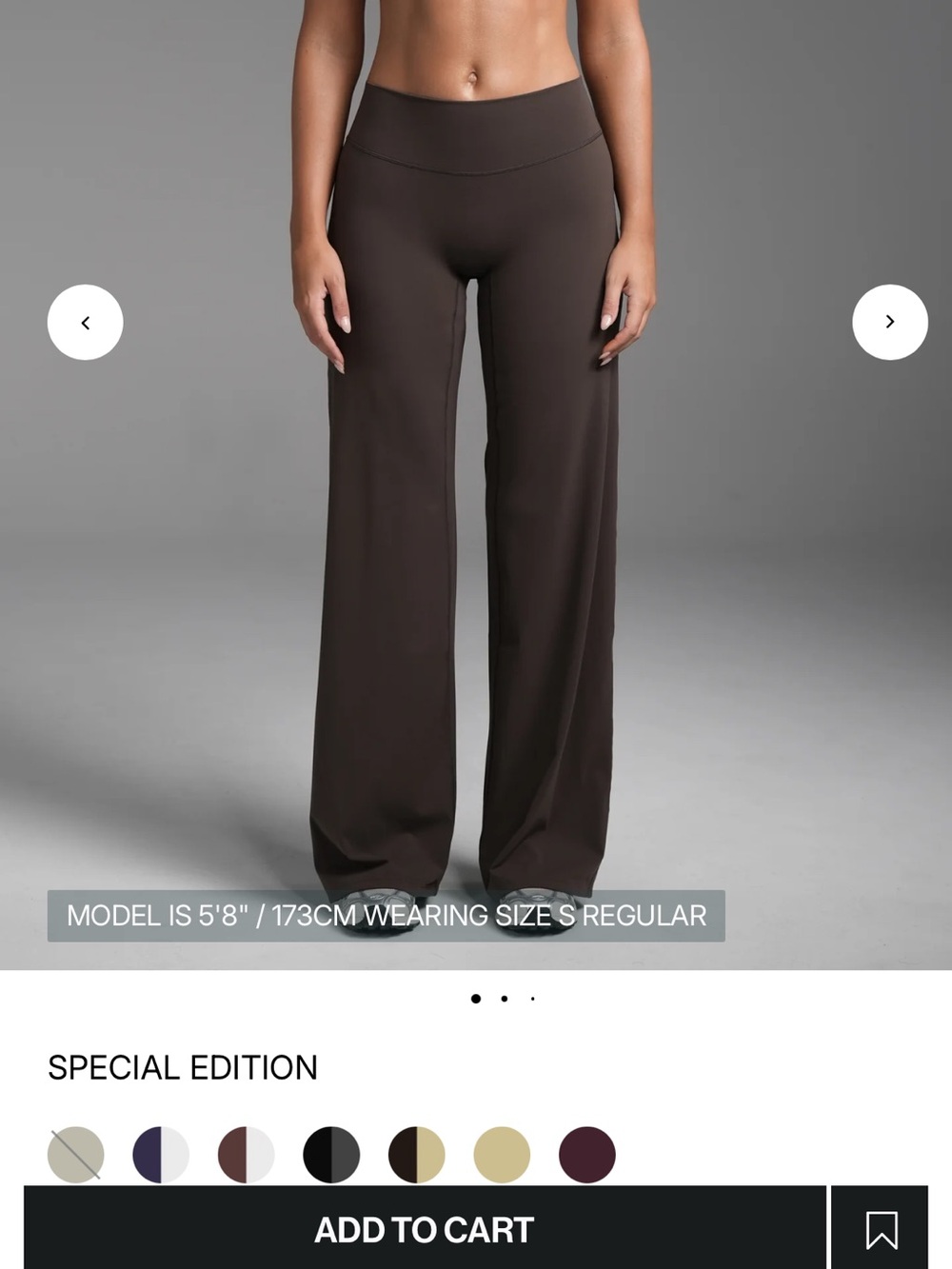SWT ACTIVE brown wide leggings XS